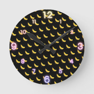 Horloge Ronde Délicieux bananes mûres