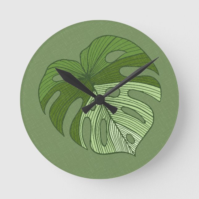 Horloge Ronde Denim vert (Recto)