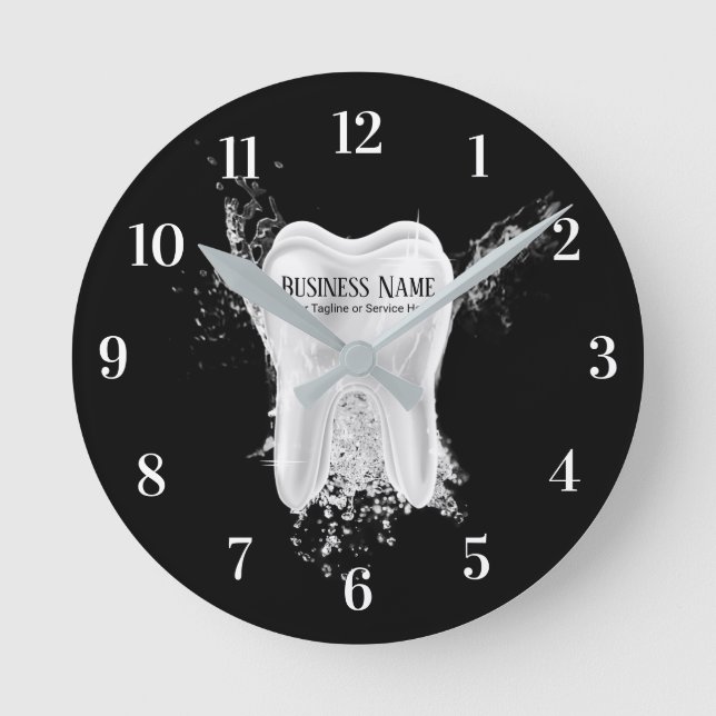 Horloge Ronde Dental Office 3D Tooth Professional Dentist (Recto)