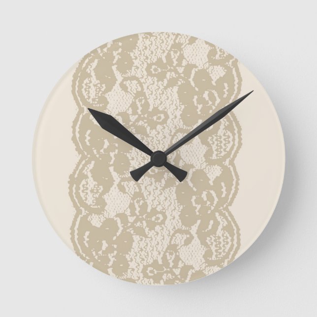 Horloge Ronde Dentelle beige (Recto)
