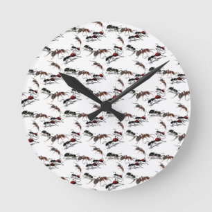 Horloge Ronde Déplaisant Ants - accessoires uniques de design mo