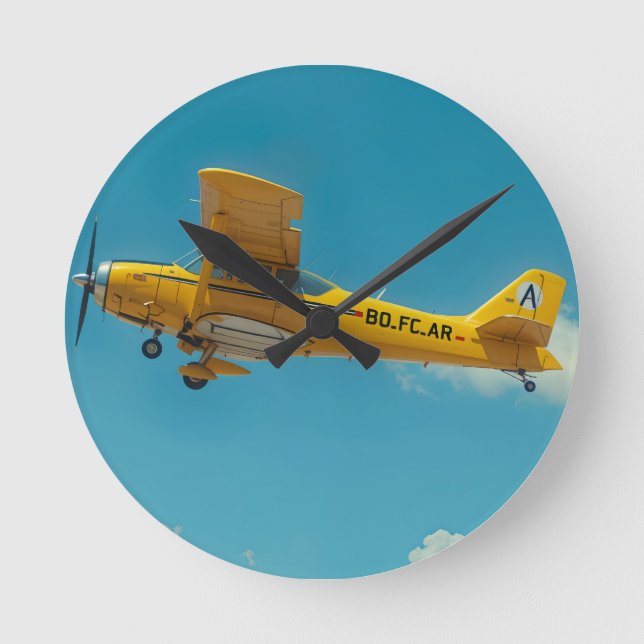 Horloge Ronde dépliant jaune haut (Recto)