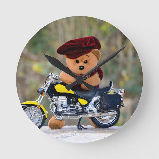 Horloge Ronde Der Biker - Teddy - (Recto)