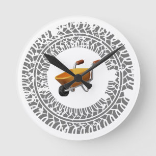 Horloge Ronde dérive de brouette, burnout