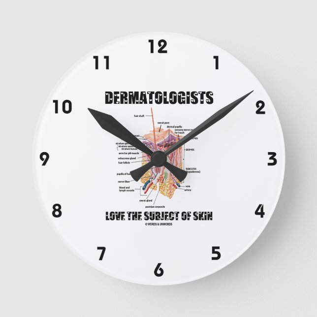 Horloge Ronde Dermatologists Love The Subject Of Skin (Recto)