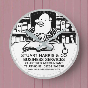 Horloge ronde des comptables agréés