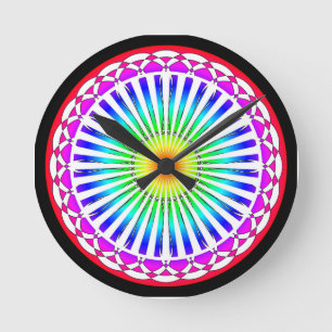 Horloge ronde des fleurs d'été