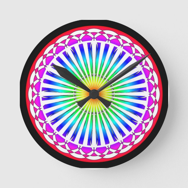 Horloge ronde des fleurs d'été (Recto)