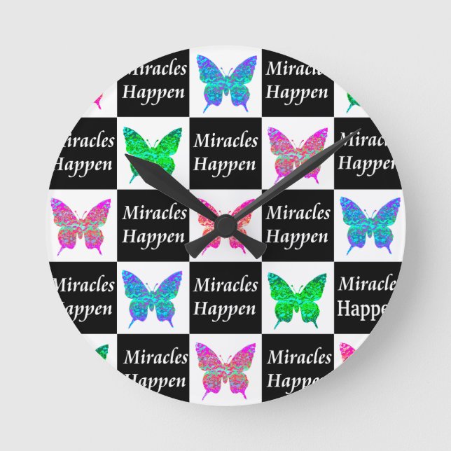 HORLOGE RONDE DES MIRACLES DE BUTTERFLY SE PRODUISENT CONCEPTION (Recto)