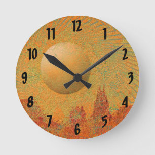 Horloge Ronde Désert Sun