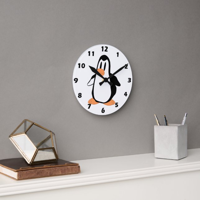 Horloge Ronde Design de pingouin (Bureau)