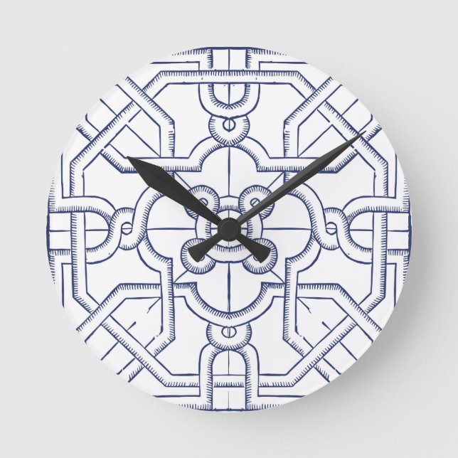 Horloge Ronde Design français (Recto)