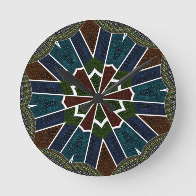 Horloge Ronde Design inspiré de Sari avec détails complexes (Recto)