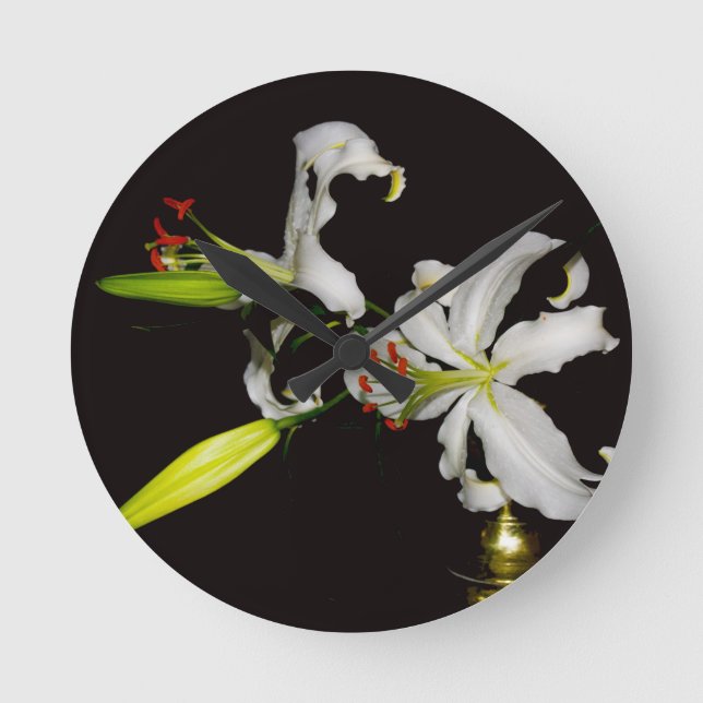 Horloge Ronde Design irlandais - Collection de laiton et de fleu (Recto)