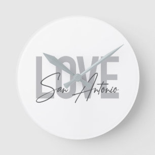 Horloge Ronde Design moderne, simple, chic, cool Love San Antoni