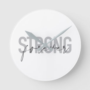 Horloge Ronde Design moderne, simple, chic et élégant Strong For