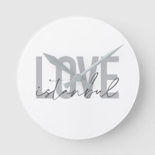 Horloge Ronde Design moderne, simple, urbain, tendance Love Ista