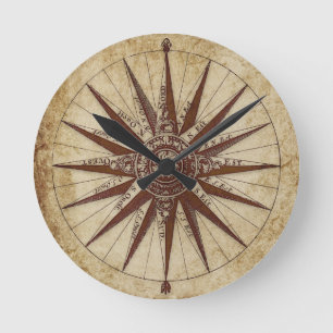 Horloge Ronde Design noir et blanc antique 24h/24
