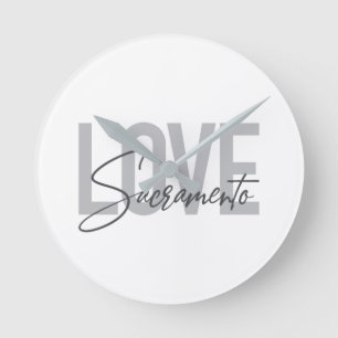 Horloge Ronde Design simple, cool et moderne de Love Sacramento