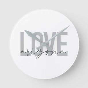 Horloge Ronde Design simple, moderne, urbain, cool Love Arizona
