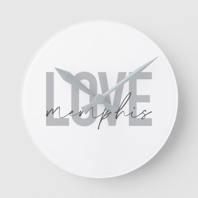 Horloge Ronde Design simple, moderne, urbain, cool Love Memphis (Recto)