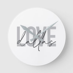 Horloge Ronde Design urbain, moderne, simple, tendance Love Dall