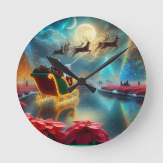 Horloge Ronde Design Your Personalized Custom Christmas