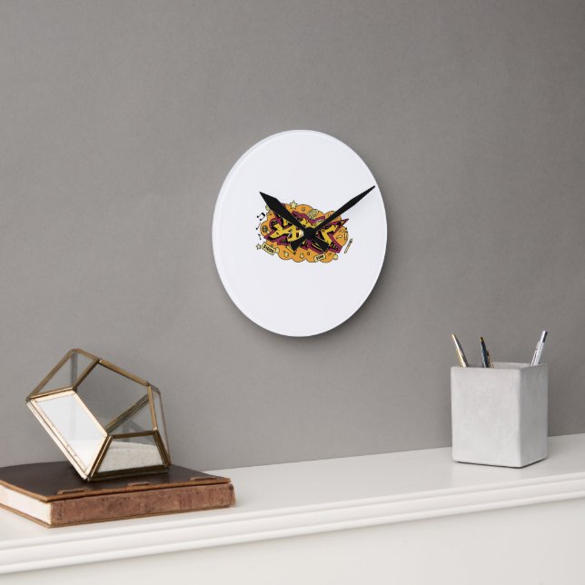 Horloge Ronde Dessin à la main de graffiti d'art (Bureau)