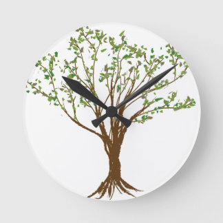 Horloge Ronde Dessin d'arbre
