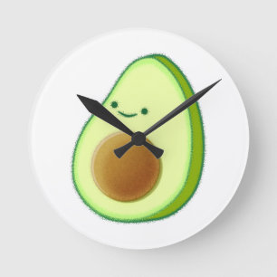 Horloge Ronde Dessin de avocat mignon