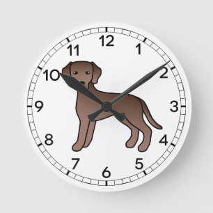 Horloge Ronde Dessin de dessin de chien de dessin de l'extracteu