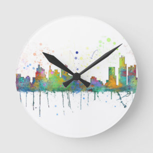 HORLOGE RONDE DETROIT, MICHIGAN SKYLINE