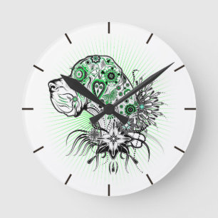 Horloge Ronde Deutsche Doggen Uhr