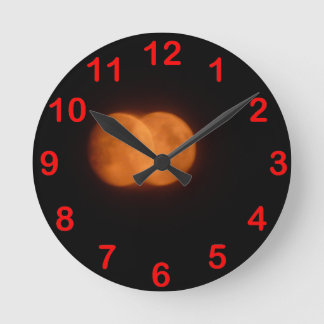 Horloge Ronde Deux lunes