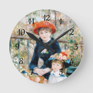 Horloge Ronde Deux Sisters, On the Terrace Auguste Renoir