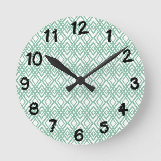 Horloge Ronde Diamants Art déco (Recto)