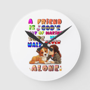 Horloge Ronde Dieu Ami Moyen De S'Assurer Que Nous Ne Marchons J