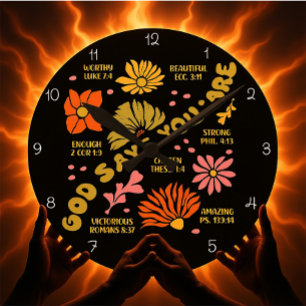 Horloge Ronde Dieu dit que vous êtes graphique