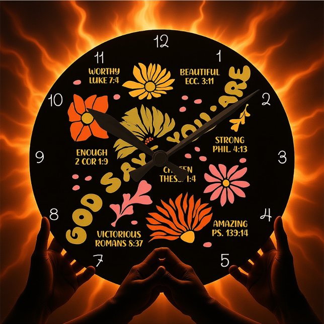 Horloge Ronde Dieu dit que vous êtes graphique (Créateur téléchargé)