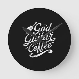 Horloge Ronde Dieu Guitare Café Musique Amour Drôle Christian