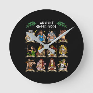 Horloge Ronde Dieux grecs anciens