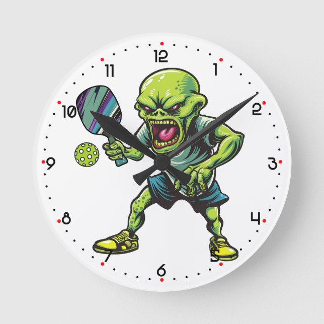 Horloge Ronde Dillzorian Menace Pickleball  (Recto)