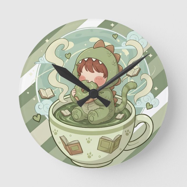 Horloge Ronde Dino Mug Adventure (Recto)