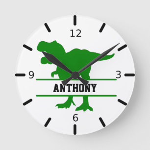 Horloge Ronde Dinosaure personnalisé