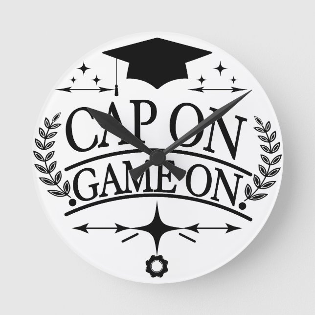 Horloge Ronde Diplôme Cap On Game On (Recto)