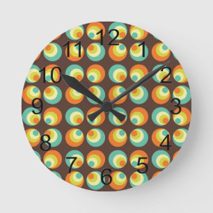 Horloge Ronde Disco les années 70 60s Retro Pop Culture