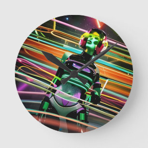 Horloge Ronde Disco spatial zombie