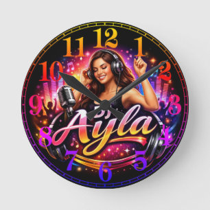 HORLOGE RONDE DJ AYLA 2