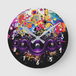 Horloge Ronde DJ Dancing Dance Music
