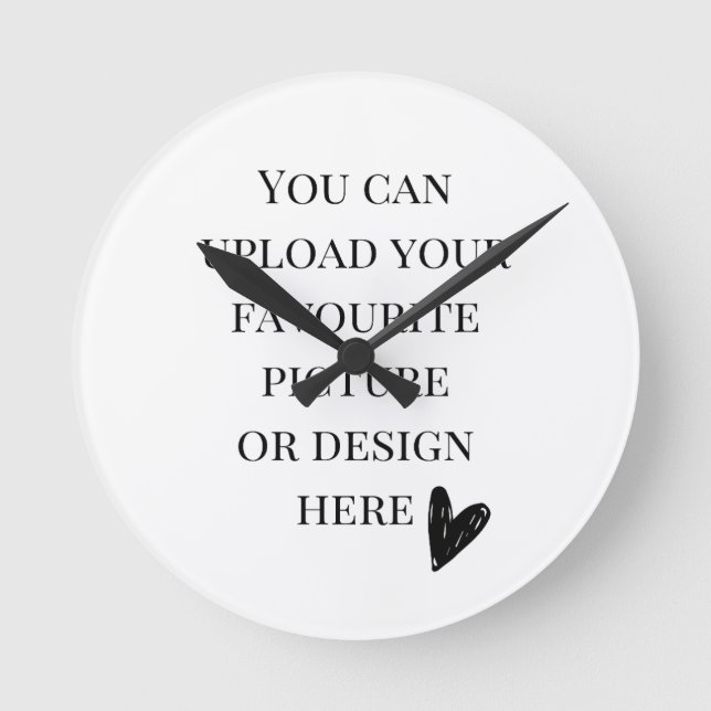 Horloge Ronde do-it-yourself, cadran 8 pouces rond Acrylique (Recto)